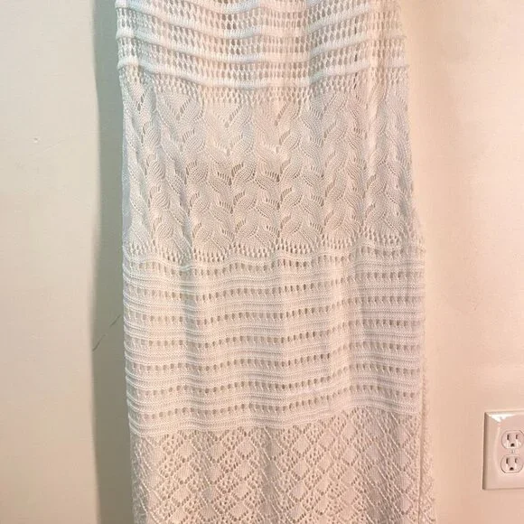 Women's Cotton Solitaire Crochet Beach/Spring Maxi Dress Boho and Elegant - Picture 7 of 16